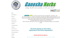 Desktop Screenshot of ganeshaherbs.com